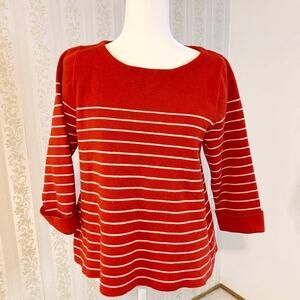 Red striped sweater shirts size XL